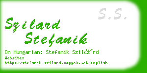 szilard stefanik business card